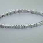 18K Princess Cut Diamond Eternity Bracelet