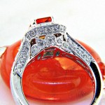 Sunset Collection Orange Sapphire and Diamond Ring