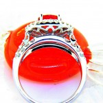 Sunset Collection Orange Sapphire and Diamond Ring