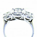 Ladies 18K Radiance Collection "Three Stone Look" Diamond Ring