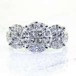 Ladies 18K Radiance Collection "Three Stone Look" Diamond Ring