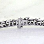 Ladies 18k Princess cut Diamond Eternity Bracelet