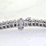 Ladies 18k Princess cut Diamond Eternity Bracelet