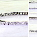 Ladies 18k Princess cut Diamond Eternity Bracelet