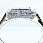 Ladies Platinum Princess Cut Diamond Engagement Ring