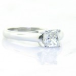 Ladies Platinum Radiant Cut Diamond Engagement Ring