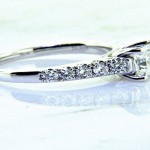 Ladies 18k Princess Cut Diamond Engagement Ring