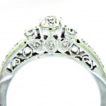 Ladies 18K Nouveau Estates Diamond Engagement Ring