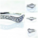 Ladies 18k Wrap Style Diamond Anniversary