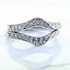 Ladies 18k Wrap Style Diamond Anniversary