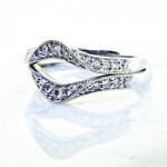 Ladies 18k Wrap Style Diamond Anniversary