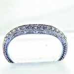 Ladies 18k Nouveau Estates Wave Style Diamond Anniversary