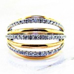 Ladies 18K Multi Band Diamond Anniversary