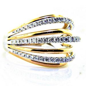 Ladies 18K Multi Band Diamond Anniversary