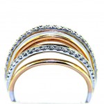 Ladies 18K Multi Band Diamond Anniversary