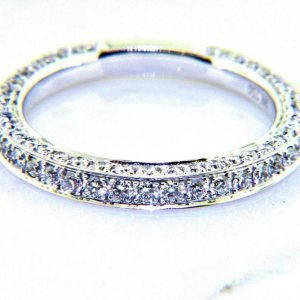 Ladies 18K Pave Diamond Eternity Anniversary