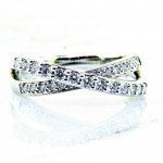 Ladies 18K Twist Diamond Anniversary