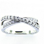 Ladies 18K Twist Diamond Anniversary