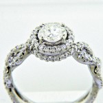 18k Braided Diamond Engagement Ring 1.23ctw