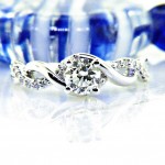 18k Braided Diamond Engagement Ring 0.73ctw