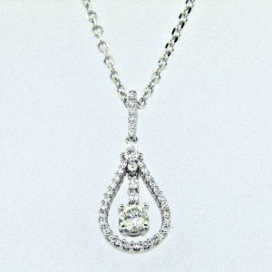 Classic "Drop" Style Diamond Pendant