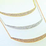 14k Crescent Diamond Necklaces