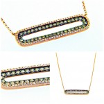 Diamond Oval Bar Necklace