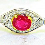 Estate Style Ruby and Diamond Bracelet 16.04ctw