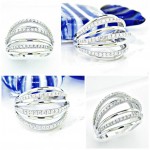 Ladies 18k Multi Band Diamond Ring