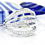 Ladies 18k Multi Band Diamond Ring