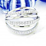 Ladies 18k Multi Band Diamond Ring