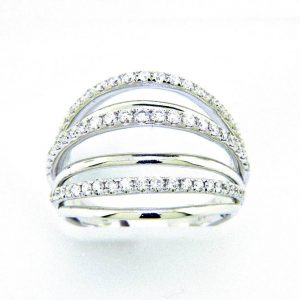 Ladies 18k Multi Band Diamond Ring