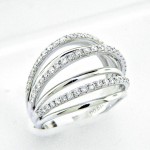 Ladies 18k Multi Band Diamond Ring