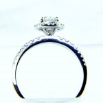 Ladies 18k White Gold Princess Cut Diamond Engagement Ring