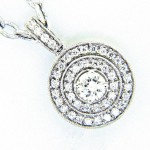 Nouveau Estates Style Double Halo Diamond Pendant