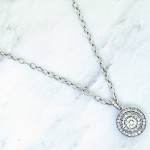 Nouveau Estates Style Double Halo Diamond Pendant