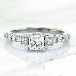 Nouveau Estates Princess Cut Diamond Engagement Ring