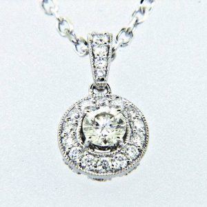 Nouveau Estates Style Diamond Pendant