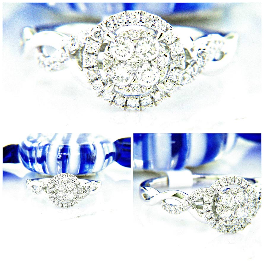 Unique Ladies "Bling" Diamond Engagement Ring
