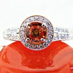 Sunset Collection Orange Sapphire And Diamond Ring