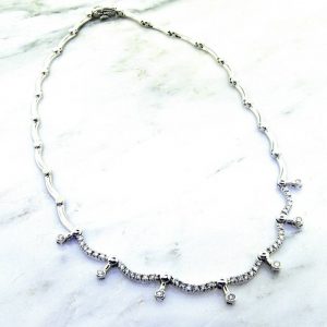 Scalloped Diamond Necklace
