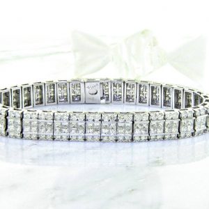 Unique Invisible set Diamond Eternity Bracelet