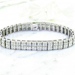 Unique Invisible set Diamond Eternity Bracelet