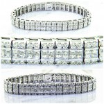 Unique Invisible set Diamond Eternity Bracelet