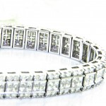 Unique Invisible set Diamond Eternity Bracelet