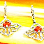 White Gold Diamond Dangle Earrings