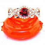 Sunset Collection Orange Sapphire And Diamond Ring