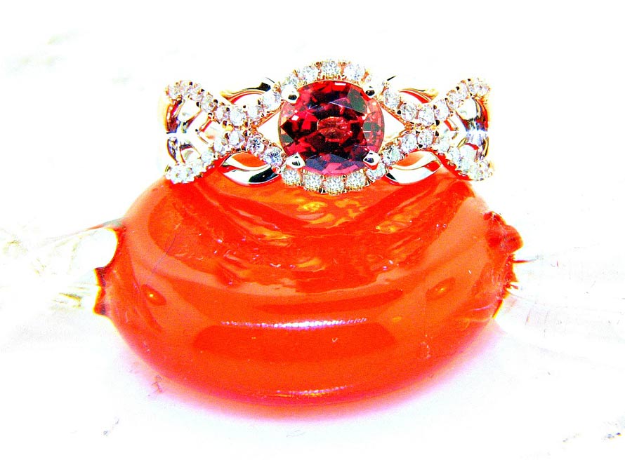 Sunset Collection Orange Sapphire And Diamond Ring Sunset Collection Orange Sapphire And Diamond Ring