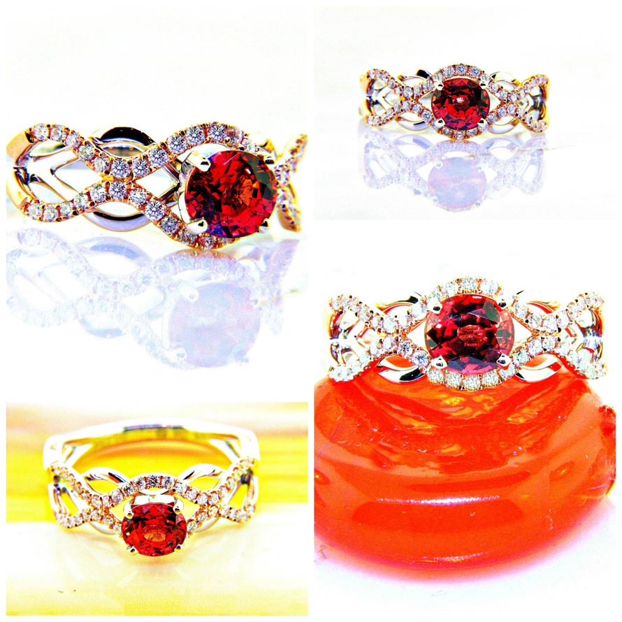 Sunset Collection Orange Sapphire And Diamond Ring Sunset Collection Orange Sapphire And Diamond Ring