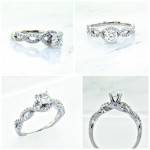 Collage 18K Braided Diamond Engagement Ring 0.93ctw